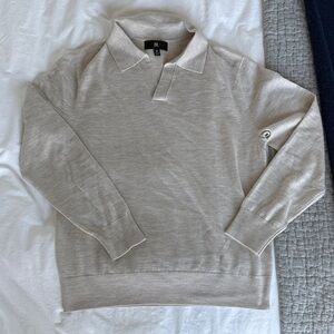 Banana Republic Light Gray Polo Sweater
